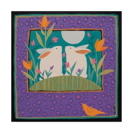 Sue Davis 'Two Rabbits' Canvas Art,35x35